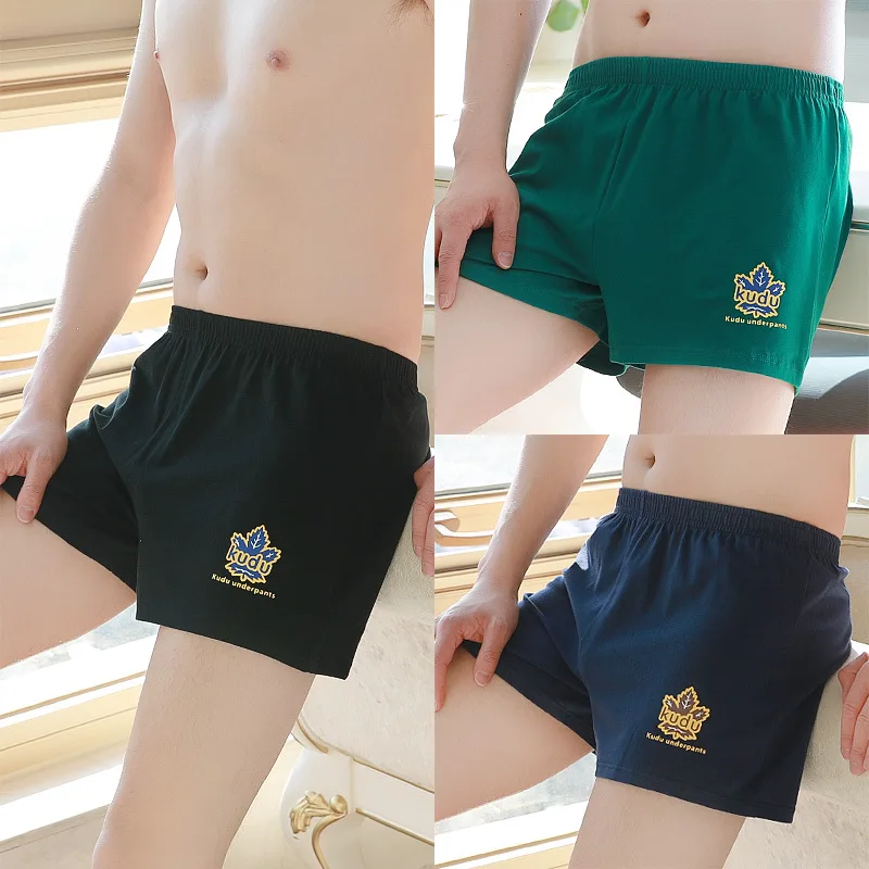 Men's Fashionable Aro Pants Skin Friendly Cotton Loose Simple Casual Home Panties Youth Mid Waist Simple Breathable Boxer Shorts