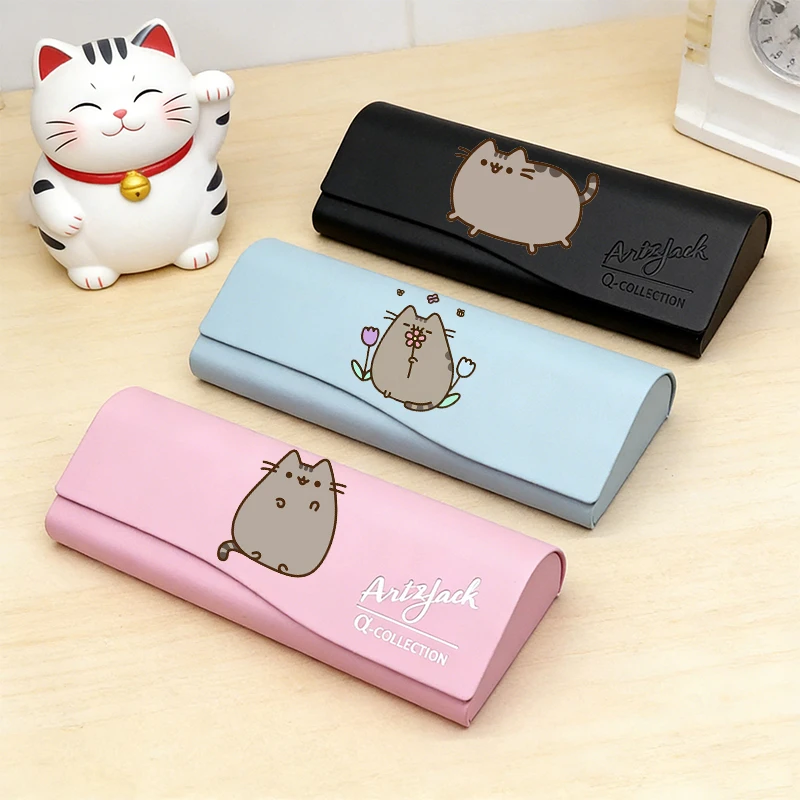 

Cute Pusheens Anime Popular Glasses Case Portable SunEye Box Women Girl Anti-pressure Eyeglasses Spectacle Casees Birthday Gift