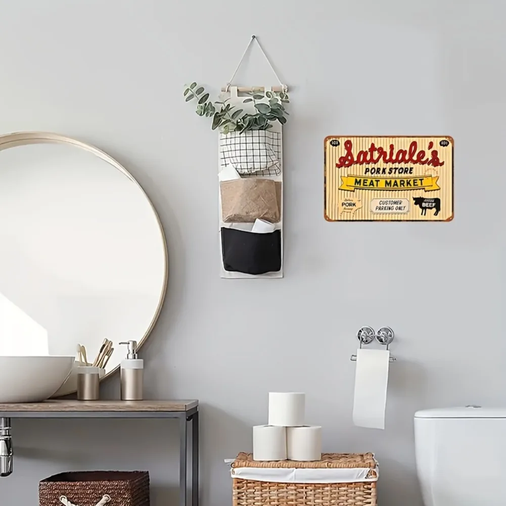 لافتة حائط معدنية عتيقة من Sopranos - فن عرض تلفزيوني قديم للمقهى أو البار أو ديكور المنزل - 12 × 8 بوصة - تصميم "العملاء فقط".