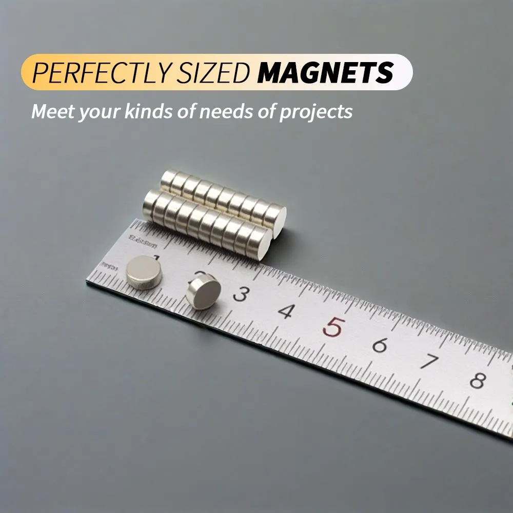 7x3mm Round Neodymium Disc Magnets Small Strong N35 NdFeB Magnets for Fridge DIY Craft Office & Tool Storage