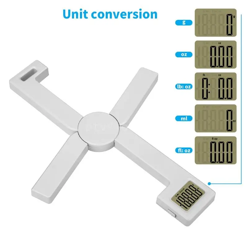 Kitchen Compact Folding Kitchen Scale, Digital, Cooking Baking Scale, 5 Kg Capacity, 25 25 2 for cm; Travel Camping