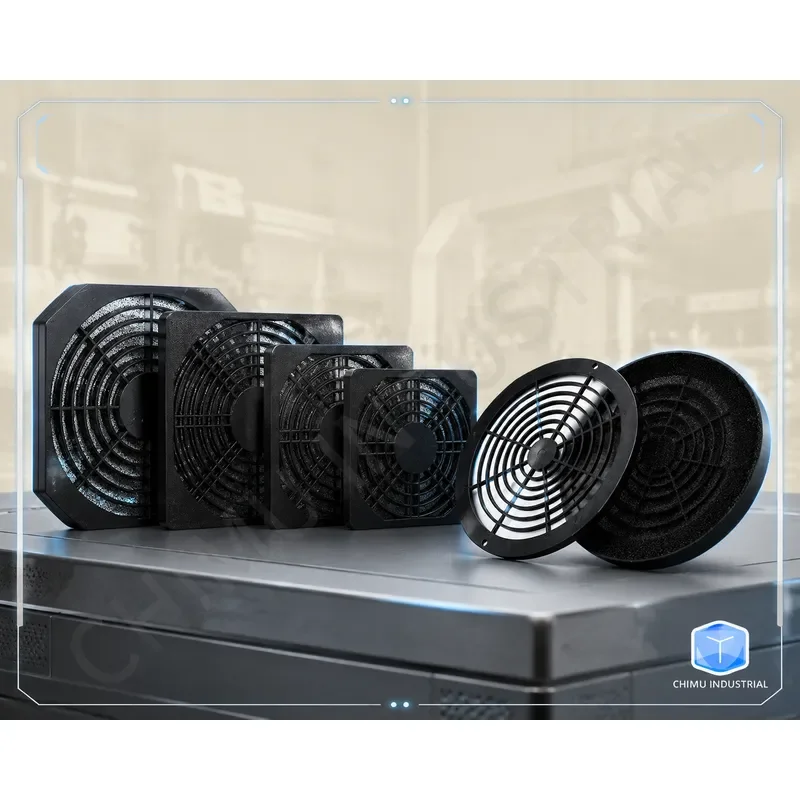 【CHIMU INDUSTRIAL】 for 17251 Axial Flow Fan Filter Dust Mesh Cover Black Plastic Oval 172mm