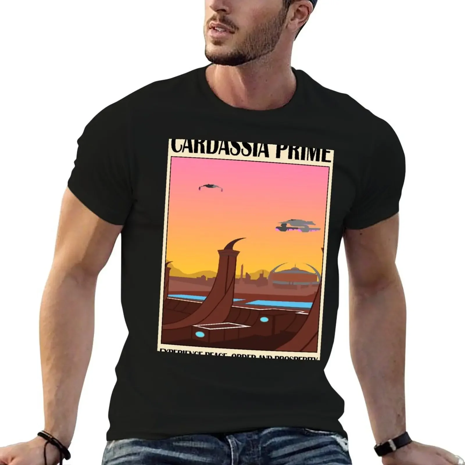 

Travel Poster (Cardassia) T-Shirt summer shirt gifts for boyfriend shirts men