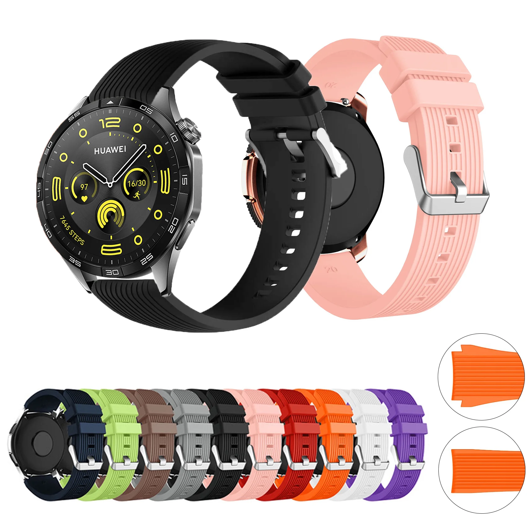 Силиконовый ремешок для Huami Amazfit GTR Mini GTR3 GTR4 Pro 42 мм 47 мм Bip5 GTR2 GTR2E GTR 2 3 4