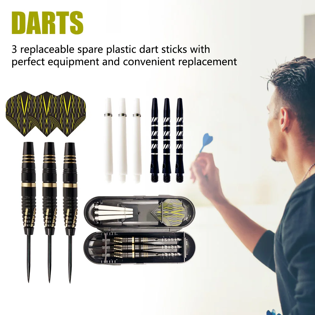 3pcs/Set Throwing Hard Lightweight Flights Shafts Portable Replaceable with Storage Case for Fitness Equipmen