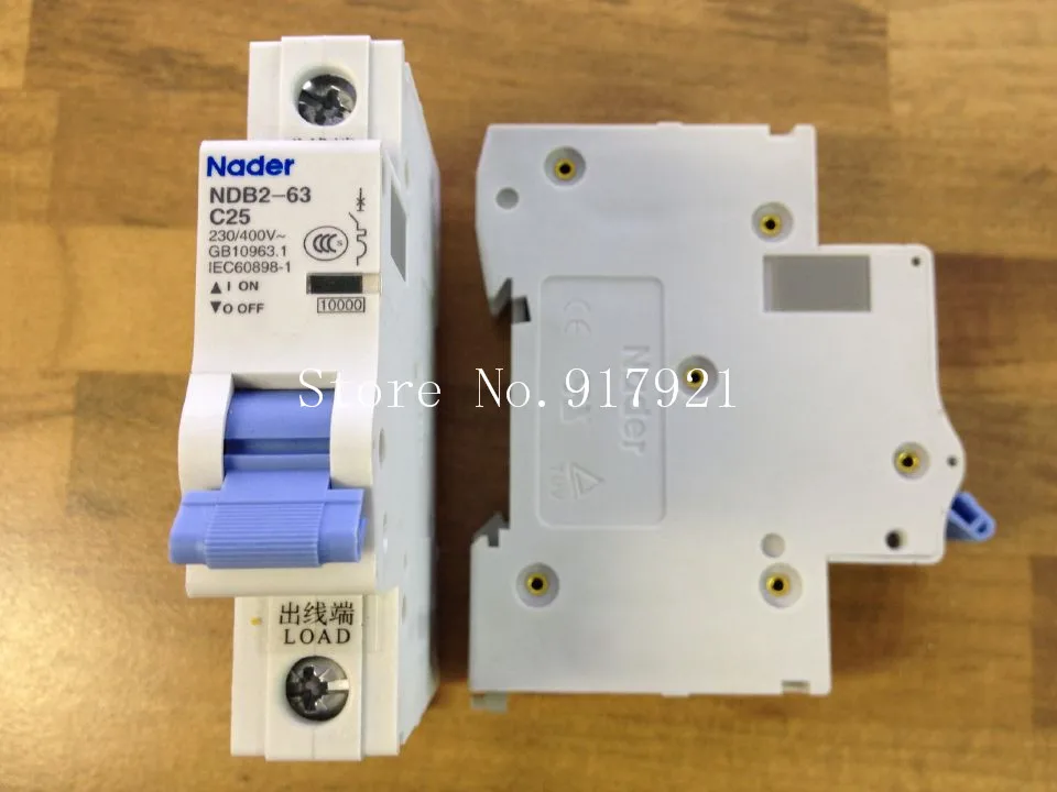 Nader letter NDB2-63 C16 C20 C25 C32 C63 miniature circuit breaker 1P25A unipolar air switch to ensure genuine  --12pcs/lot