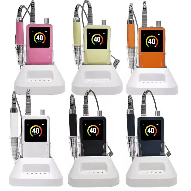 Portable Rechargeable Brushless Nail Drill Machine Professional Electric Nail File for Salon & Home Manicure