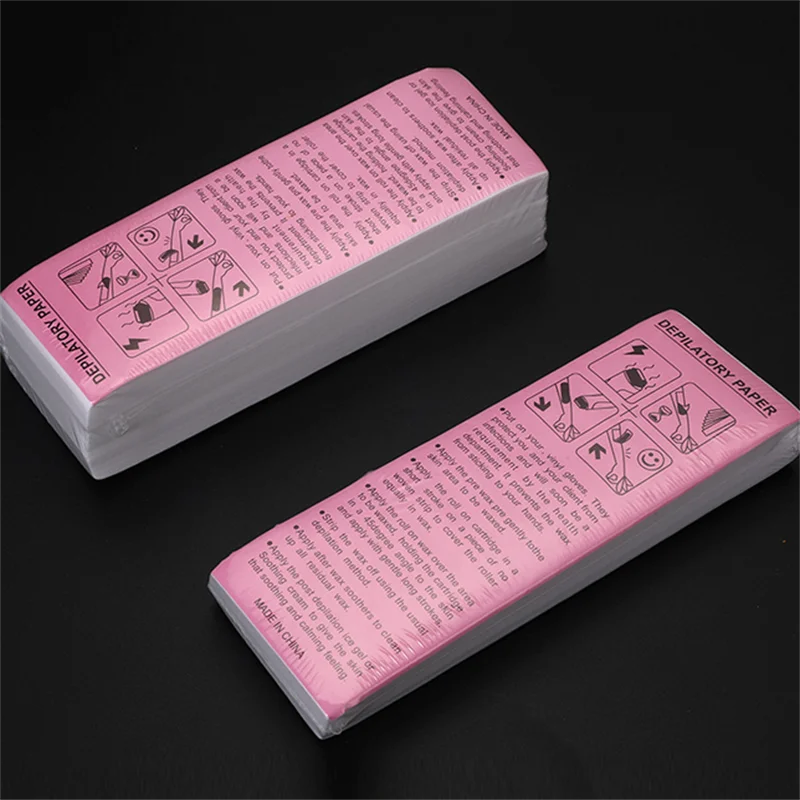 100/500 قطعة غير المنسوجة إزالة الشعر لفات ورق الشمع الجسم القماش لنزع الشعر شريط شمع لإزالة الشعر جودة عالية