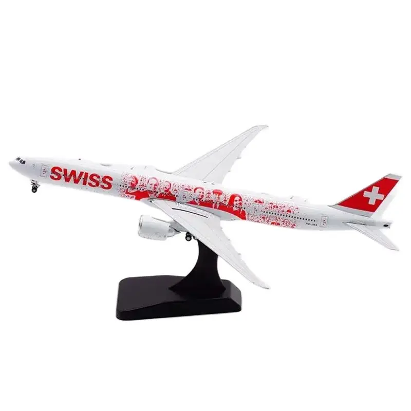 

Diecast Swiss Air B777-300ER Civil aviation Passenger Plane Alloy Model 1:400 Scale Toy Gift Collection Display