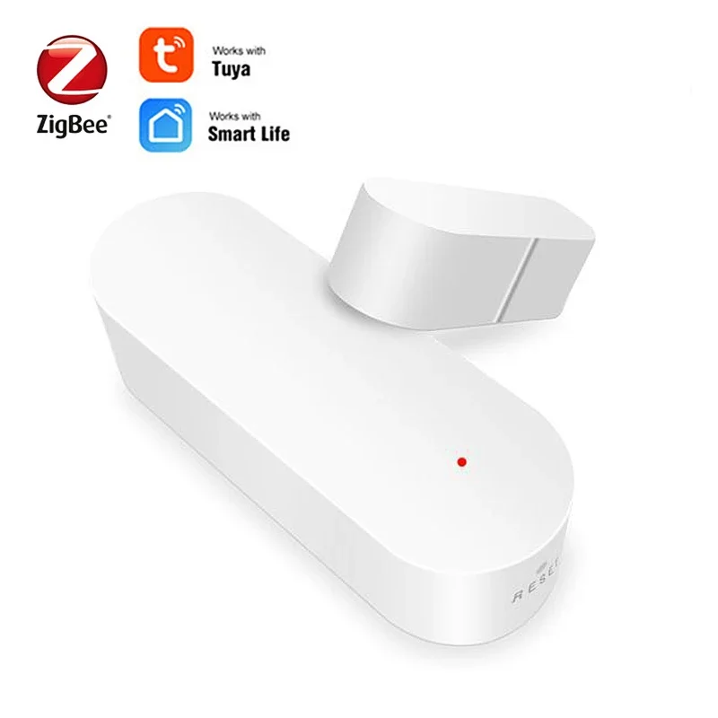 

ZigBee Smart Door Sensor Window Sensor Door Magnetic Alarm Detector Independent Magnetic Sensor Work with Alexa Google Assistant