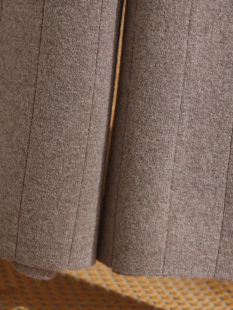 

TLOML New Women's 100% Merino Wool Knitwear Pants Autumn Winter Basic Soft Warm Cashmere Casual Popular Comfy Full Length Pants