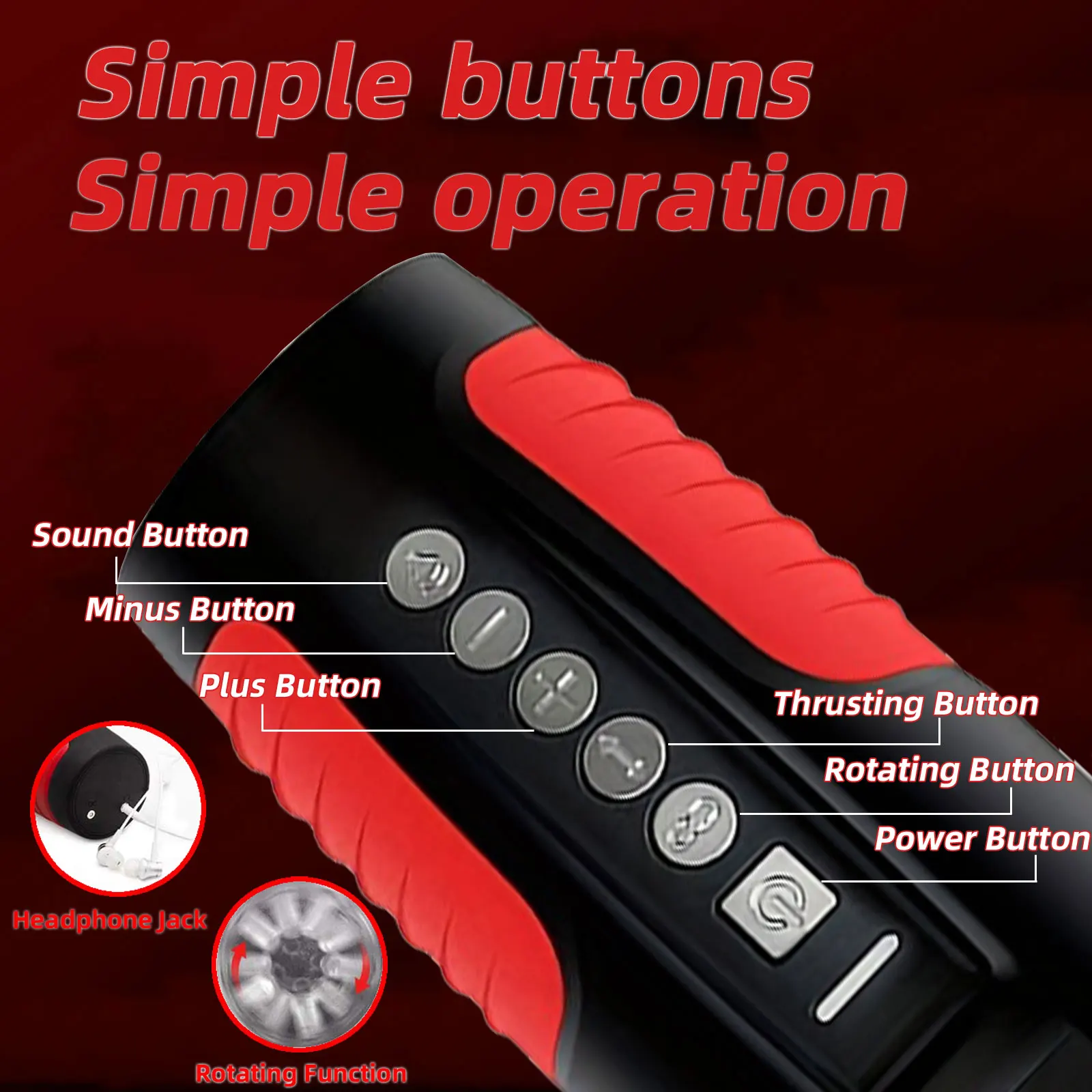 전기 완전 자동 진동 자위 자위 컵 7 추진 + 7 음성 + 7 회전 남성용 인공 질 섹스 토이