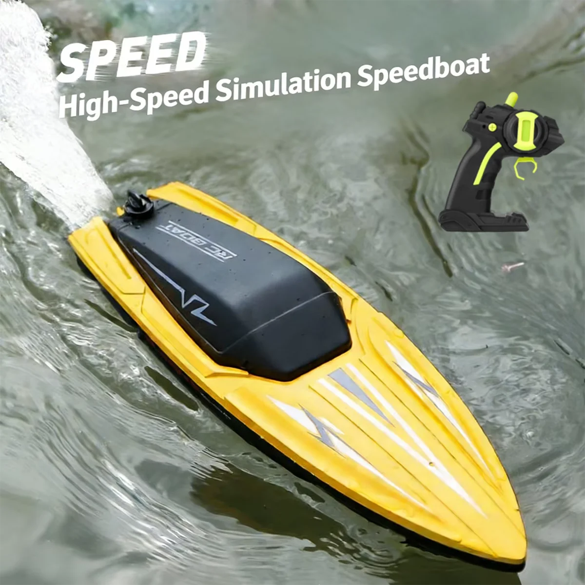 RC Speedboat High-Speed 4CH Dual Motor Remote Control Electric Racing Boat Model RC Ship Outdoor Pool Waterproof Toy Boy Gifts