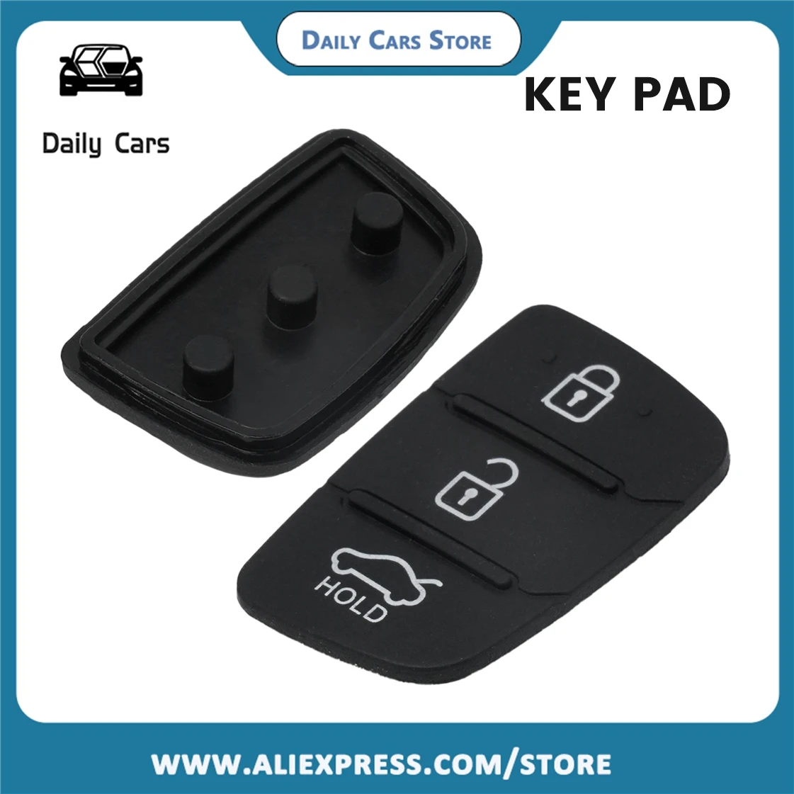 

Rubber Pad Remote Key Shell For Hyundai I20 Ix35 Ix45 For Elantra For Tucson For Solaris For Santa Fe For Creta Car Accessories