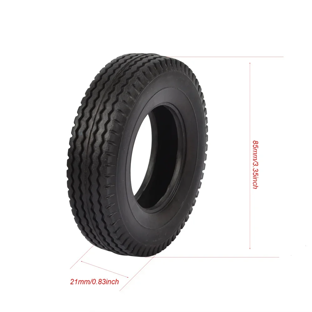 RC 1/14 Rubber Trailer Car Tires for 1:14 Tamiya Tractor Truck RC Climbing Trailer Car 1PCS