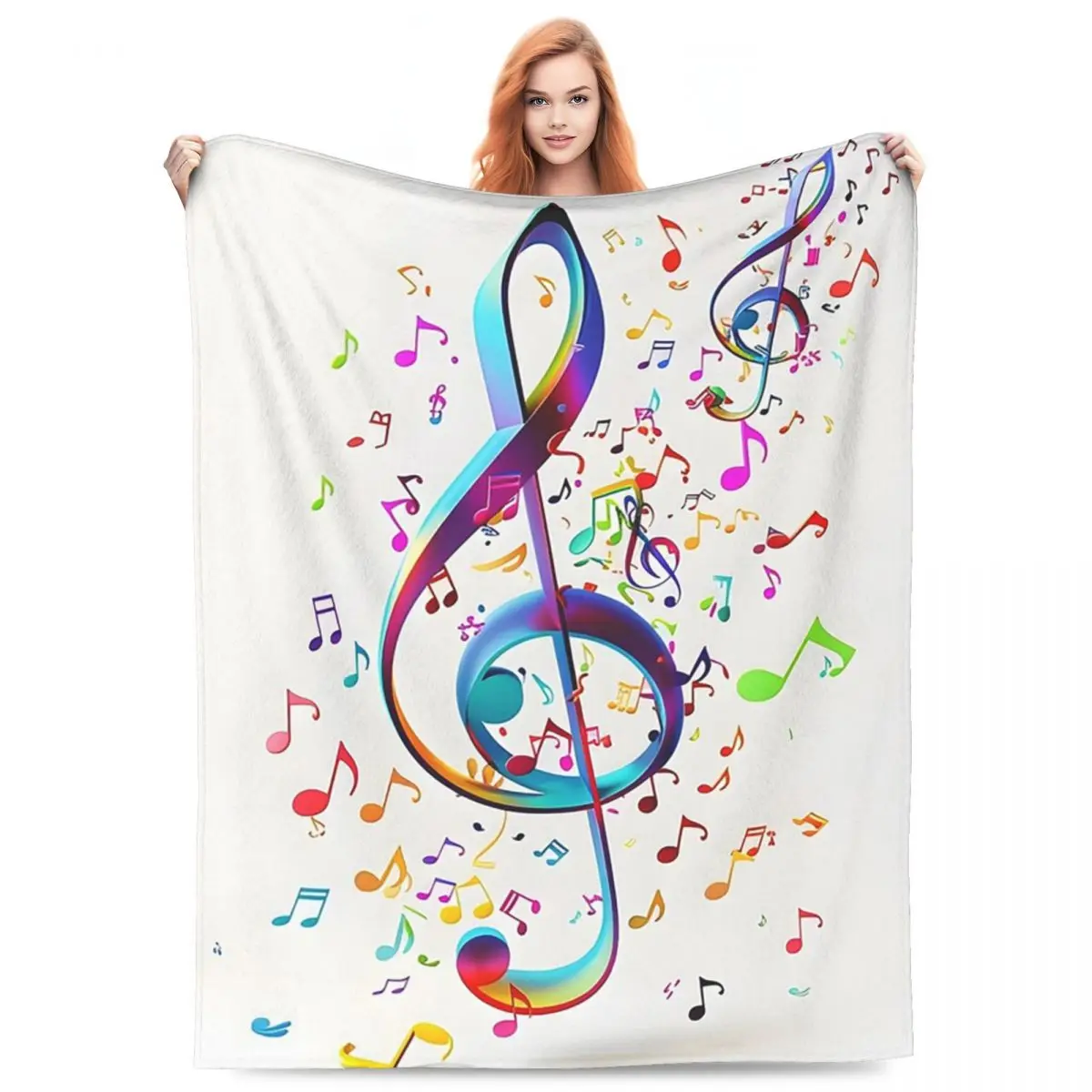 

Красочное одеяло с музыкальной нотой, фланелевое одеяло для дивана, пледы для постельного белья, уличные пледы, покрывало, одеяло