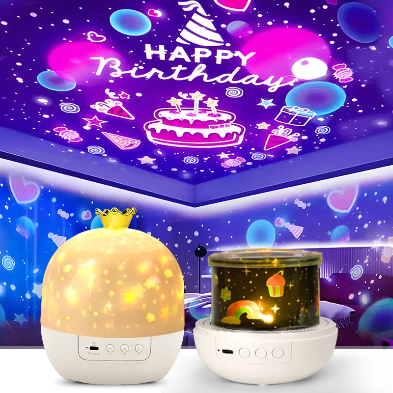 Ocean Night Light Projector,Stars Projector for Ceiling, 360 Degree Rotation Jellyfish Kids Decor Night Light for Birthday Gifts