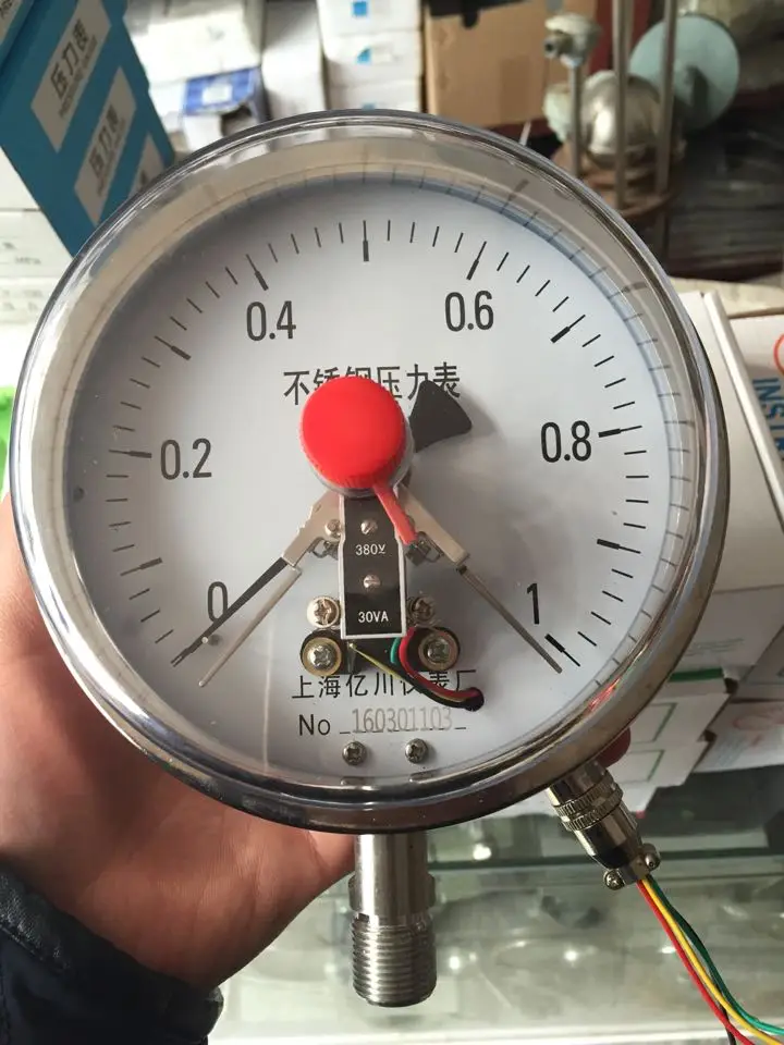 

YXC150BF ammonia electric contact stainless steel pressure gauge 1/1.6/2.5mpa high temperature steam boiler pressure gauge