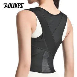 AOLIKES Back Brace Posture Corrector for Men and Women - Adjustable Posture Back Brace for Upper and Lower Back Pain Relief