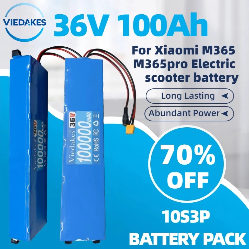 

2025 new EU shipment Original 36V 100000mAh Battery, ⚡for Xiaomi M365 M365 Pro Special Battery Pack 10S3P 36V Li-ion Battery