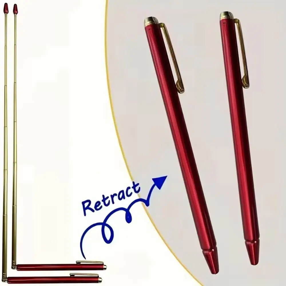 1Pcs Durable Brass Alloy Dowsing Rods Metal Pen Shape Divining Rods Flexible Rotation Retractable L Rods for Detecting Water