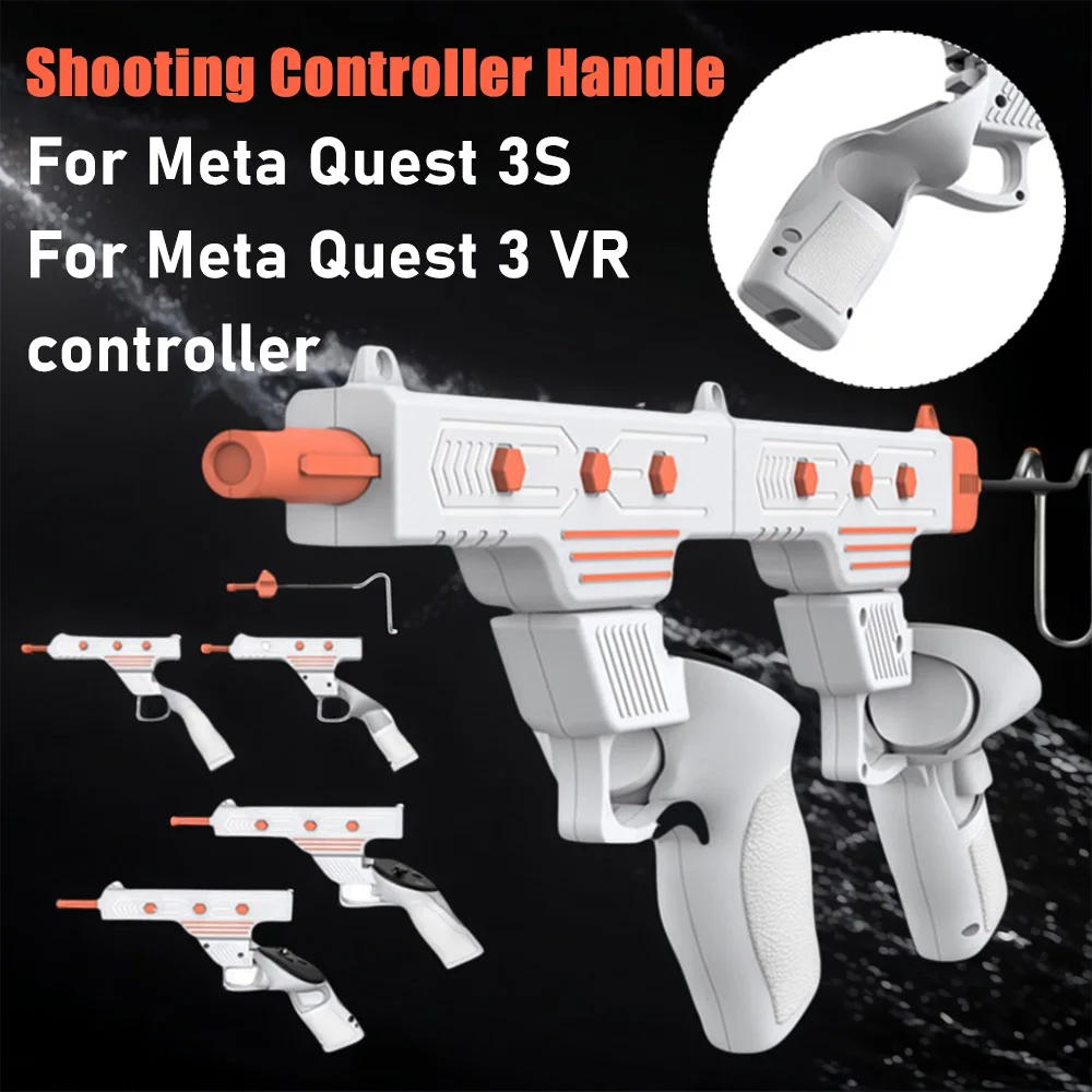 

VR Gun Stock Rifle Adapter VR Shooting Game Accessories Shooting Controller Handle Controller Grips for Meta Quest 3/Quest 3S