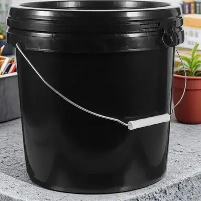 

10-литровое ведро для хранения краски с крышкой, многофункциональный круглый контейнер для смешивания художественных пигментов, для использования на улице, ударопрочный