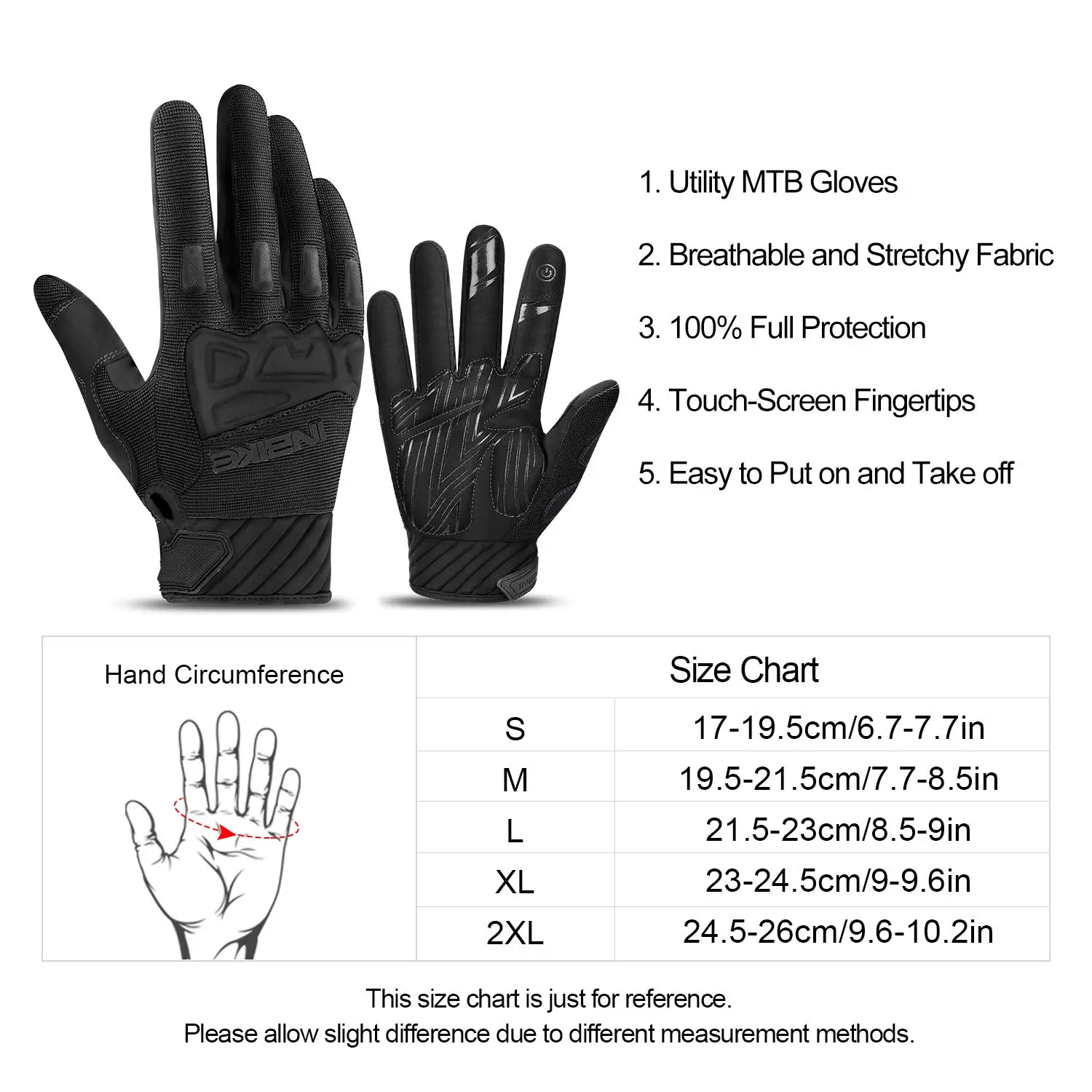 INBIKE MTB Cycling Gloves Man Touchscreen Men’s Sport Glove Mountain Bicycle for Gym Motorcycle Outdoor Cycling Bike Accessories