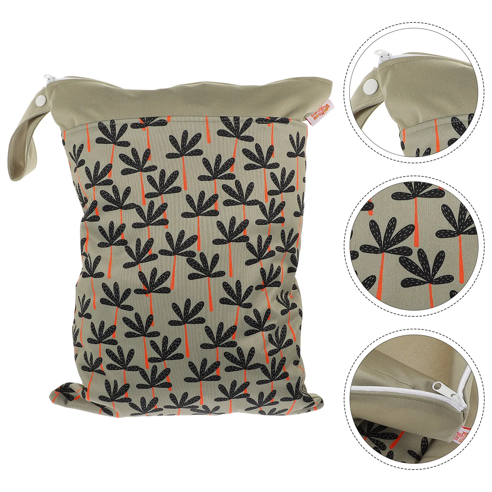 

Diaper Storage Bag Waterproof Washable Portable Travel Organizer Zipper Baby Nappy Pouch Breathable Multi-Function Nursery