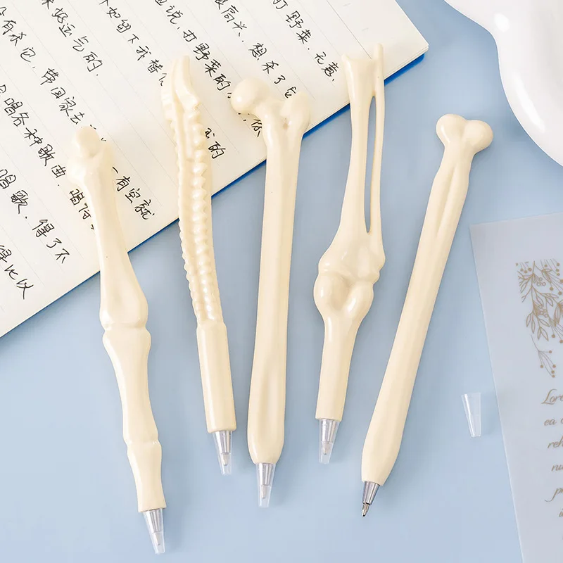 1Pcs Funny Lifelike Bone Shape Ballpoint Pen School Office Writing Supplies Gift Stationery korean stationery