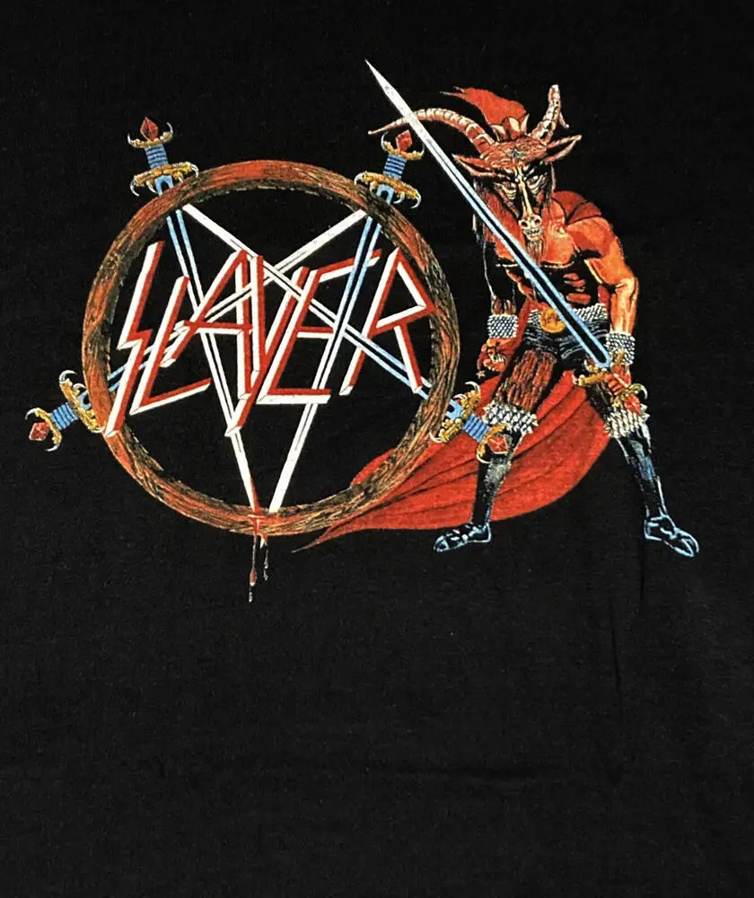 SLAYER cd cvr SHOW NO MERCY Official SHIRT SMALL New reign awaits abyss heaven