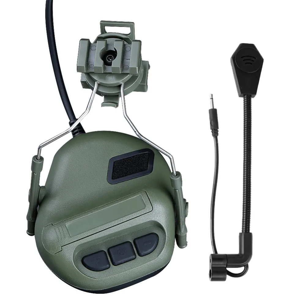 Militar Helmet Headset With Fast Helmet Rail Adapter Tactical Headphone Comtac Headset for Outdoor Shooting Hunting Activities