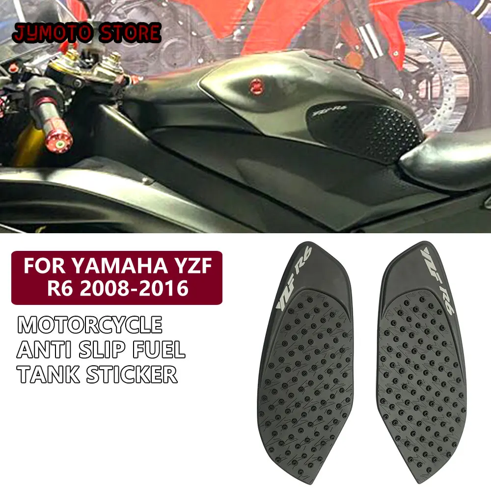 

Motorcycle Fuel Tank Pad Protector Sticker For Yamaha YZF-R6 YZF R6 2008-2016 Anti Slip Side Tank Knee Protect Rubber Pad Decals