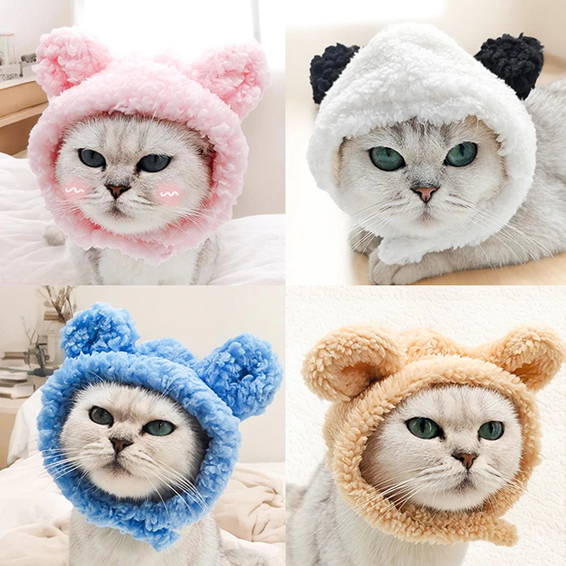 Cartoon Pet Cat Cosplay Rabbit Tiger Hat Fashion Winter Warm Windproof Pet Hat Funny Cute Pet Headgear Pet Supplies Gifts