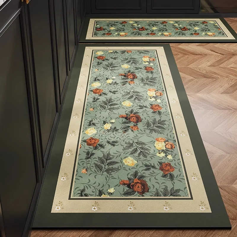 

Водонепроницаемый кухонный напольный коврик, маслостойкий, чистящийся ковер из ПВХ, грязеотталкивающий, легко чистящийся, балконный коврик для ванной комнаты, Alfombra Tapis