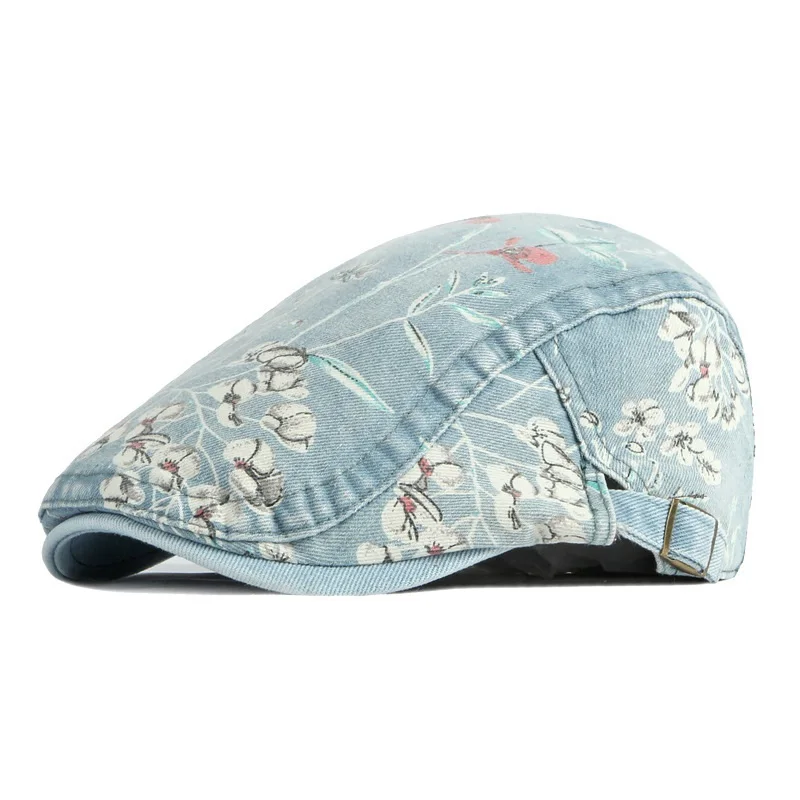 Denim-Zeitungsjungenmütze im japanischen Stil für Herren, modischer Retro-Hut, vielseitige Baskenmütze im koreanischen Stil, lässige Zeitungsjungenmütze für Damen, trendig – Detail 16
