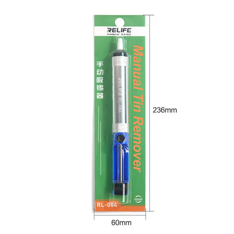 RELIFE RL-084 Manual Tin Remover High Temperature Resistance And Strong Suction Efficient Desoldering Quick Cleaning Of Residues