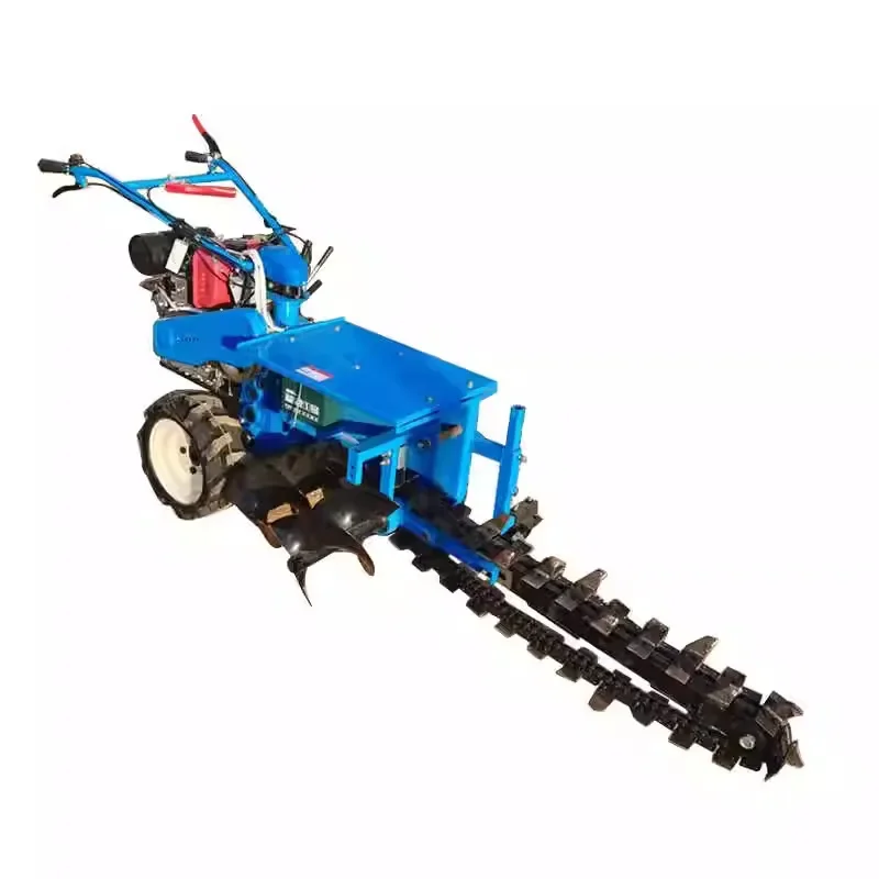 다기능 소형 휴대용 체인 토양 기계 농업 경작지 과수원 자주식 트렌칭 기계
