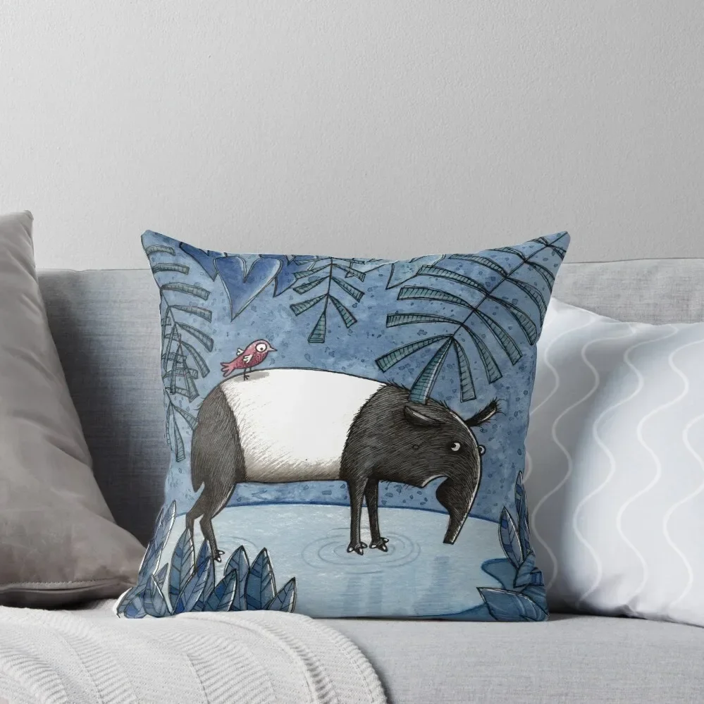 Welcome To The Jungle - Tapir - Schabrackentapir Throw Pillow Luxury Pillow Cover Cushions Pillow