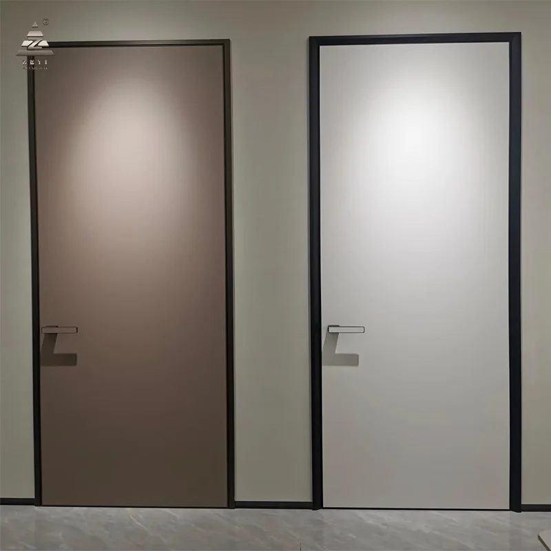 ZEYI Adjustable Hinge Door Anti-weather Sealing System Sound Insulation Modern Design Aluminum Alloy Reinforced Door Sash Villa