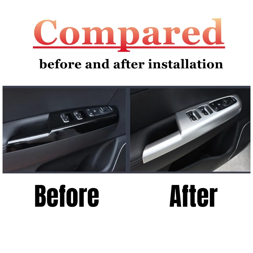 For KIA Sportage QL 2016 2017 LHD Car Door Armrest Panel Window Switch Lift Buttons Covers Trim Interior Decoration Accessories