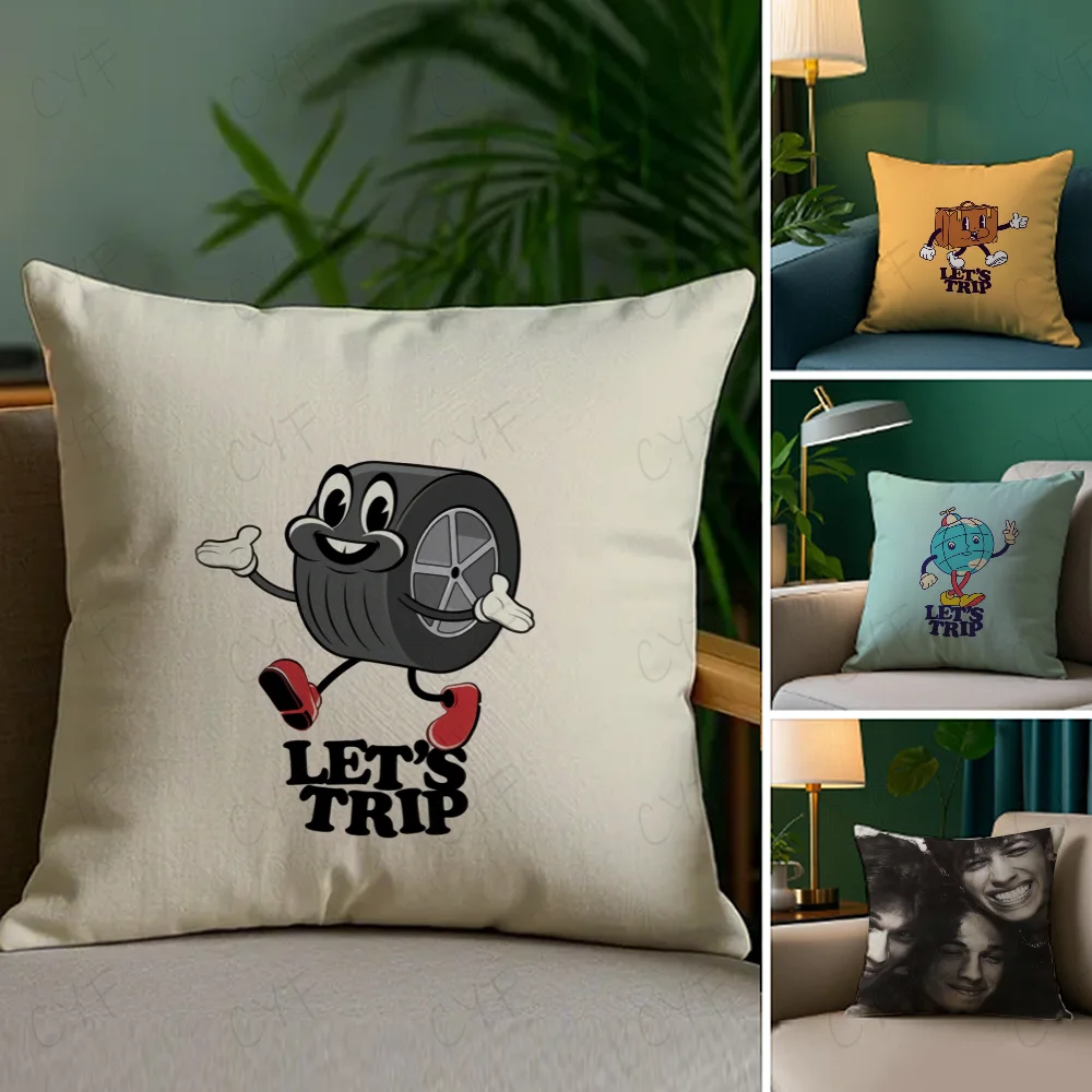 

pop S-Sturniolo Triplets singer Pillow Case Anti-dustmite Pillowcase Invisible zipper silky short plush Sofa cushion cover