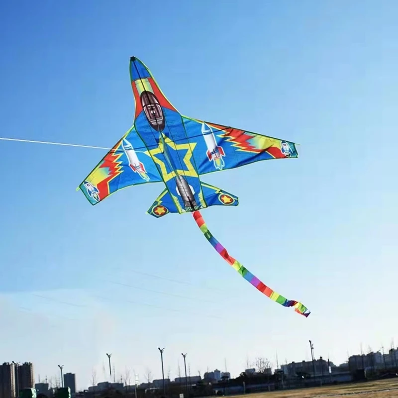 free shipping children plane kite string line for kids fighter kite outdoor toys wind kite parachute new kite ripstop nylon koi