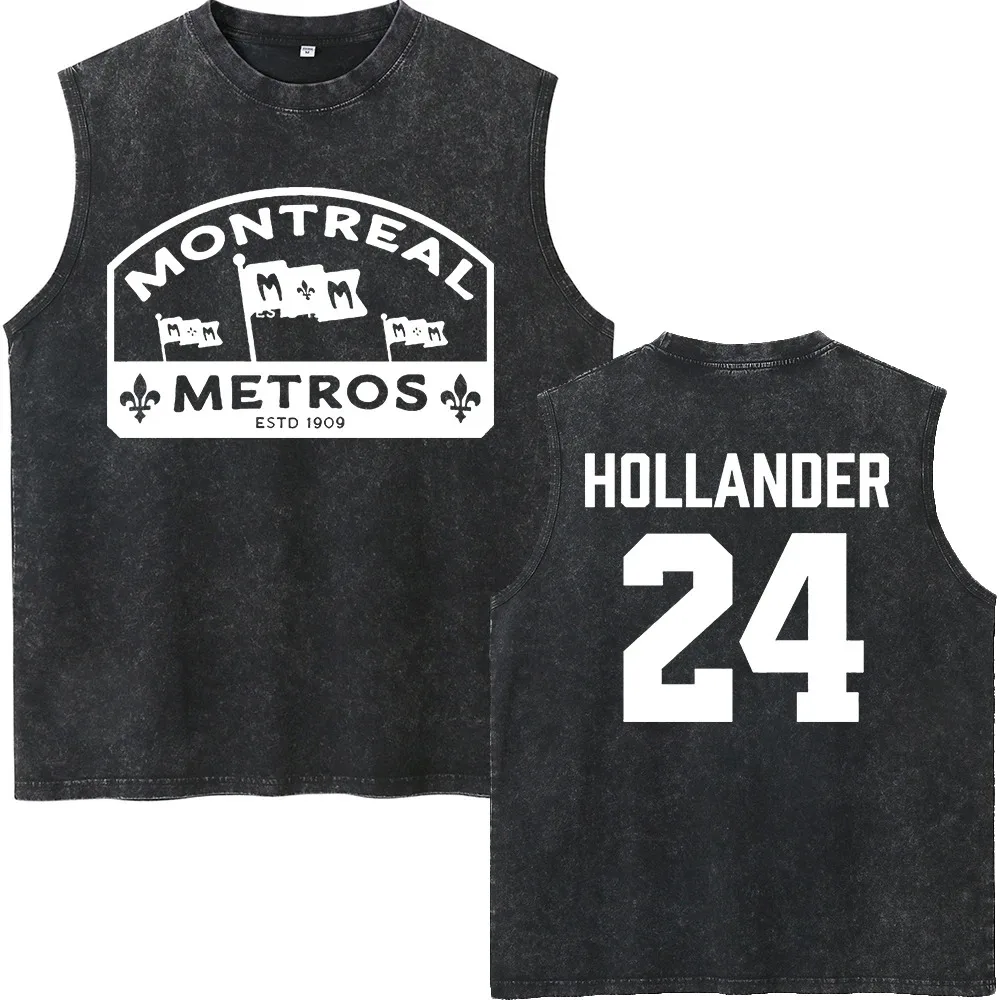 Vintage Heated Rivalry Ilya Rozanov 81 Boston Raiders Shane Hollander 24 Montreal Metros Sleeveless Washed Pure Cotton T-shirts