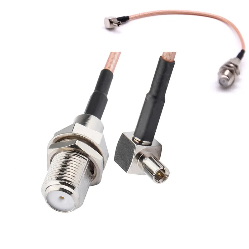 Fêmea Jack para Ts9 Masculino Rightengle Plug Pigtail Cabo Cabo de Extensão 150 Peças f