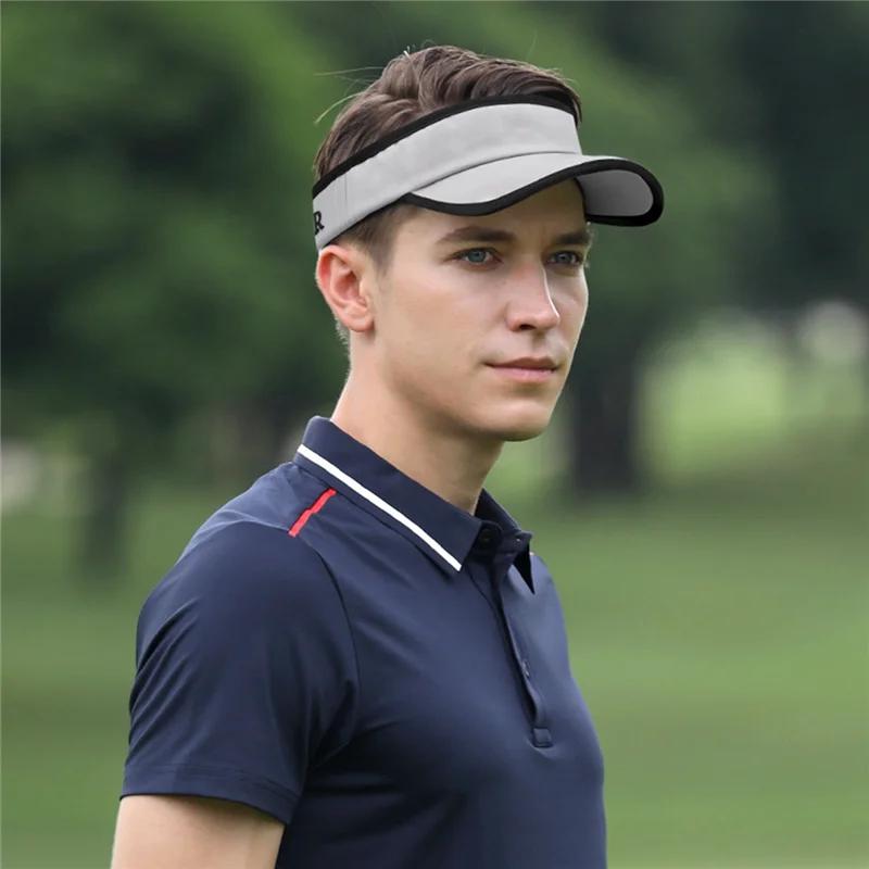 

AC22 Мужские кепки для гольфа без цилиндров Солнцезащитный козырек Дышащая мужская повседневная кепка Влагоотводящая солнцезащитная шляпа серо-черного цвета