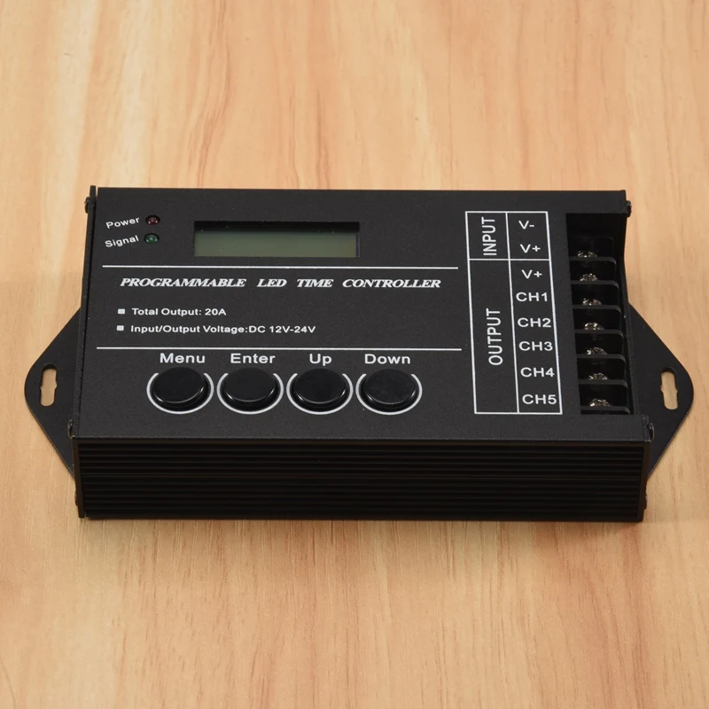 AC62-TC420 Tijdprogrammeerbare RGB LED-controller DC12V-24V 5-kanaals LED-timingdimmer