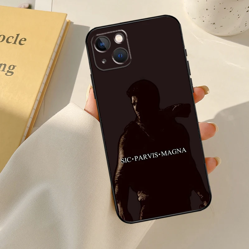 Sic Parvis Magna Uncharted Case For iPhone 11 12 13 14 15 16 Pro Max Mini XS Max XR X Plus Back Cover Phone Case