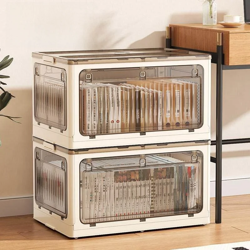 large-capacity-book-storage-box-transparent-foldable-dustproof-organizer-box-for-home-student-dormitory-use-by-geatya