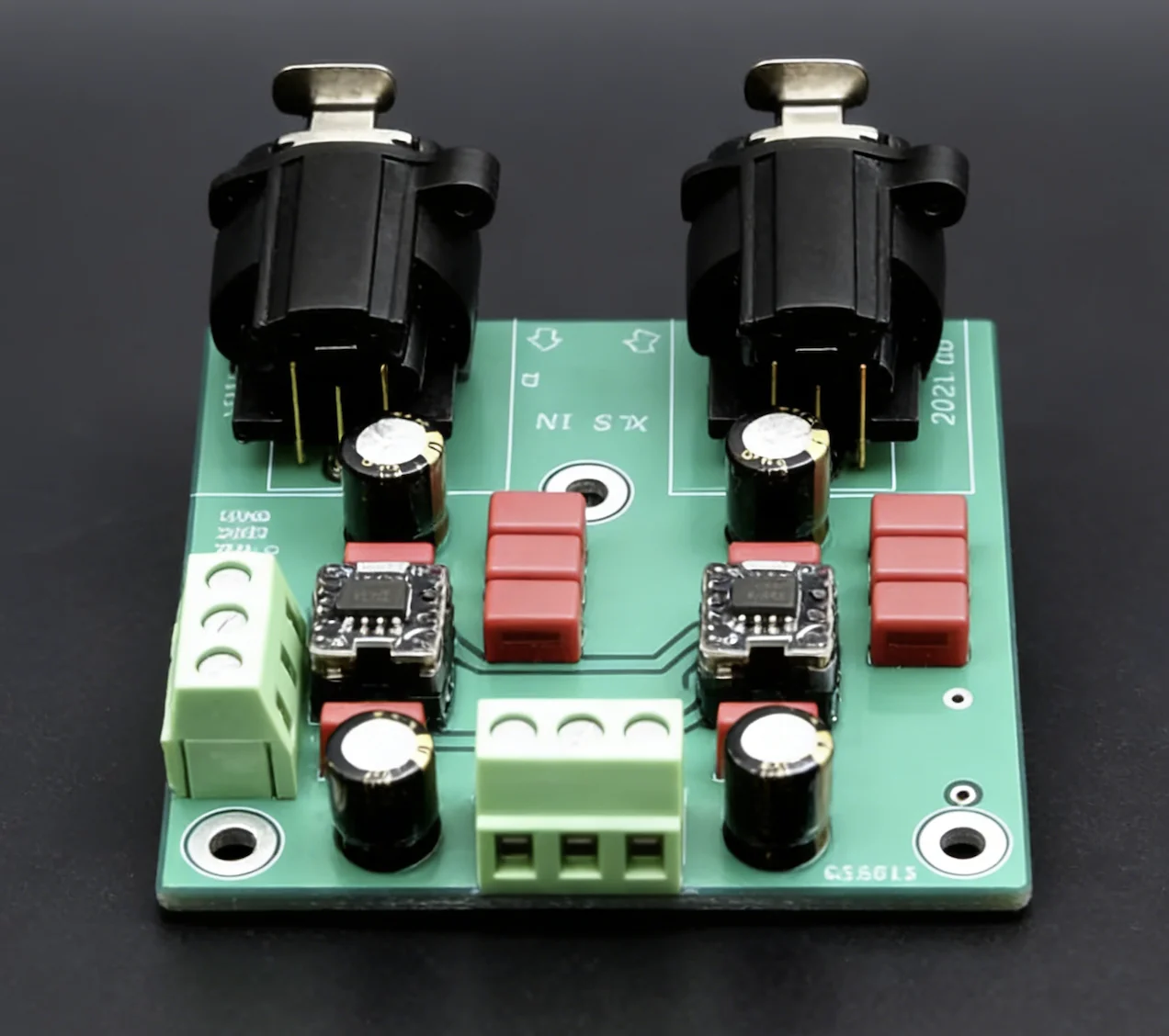 Placa de audio de doble canal con entrada balanceada y salida single-ended INA137 con condensadores de desacoplamiento Panasonic y WIMA